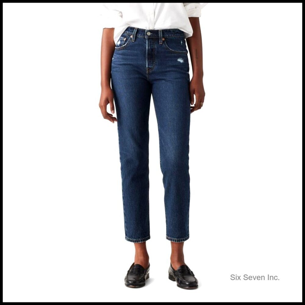 Classic Straight Leg Crop Jeans High Rise Y2K Retro Chic Minimal Style